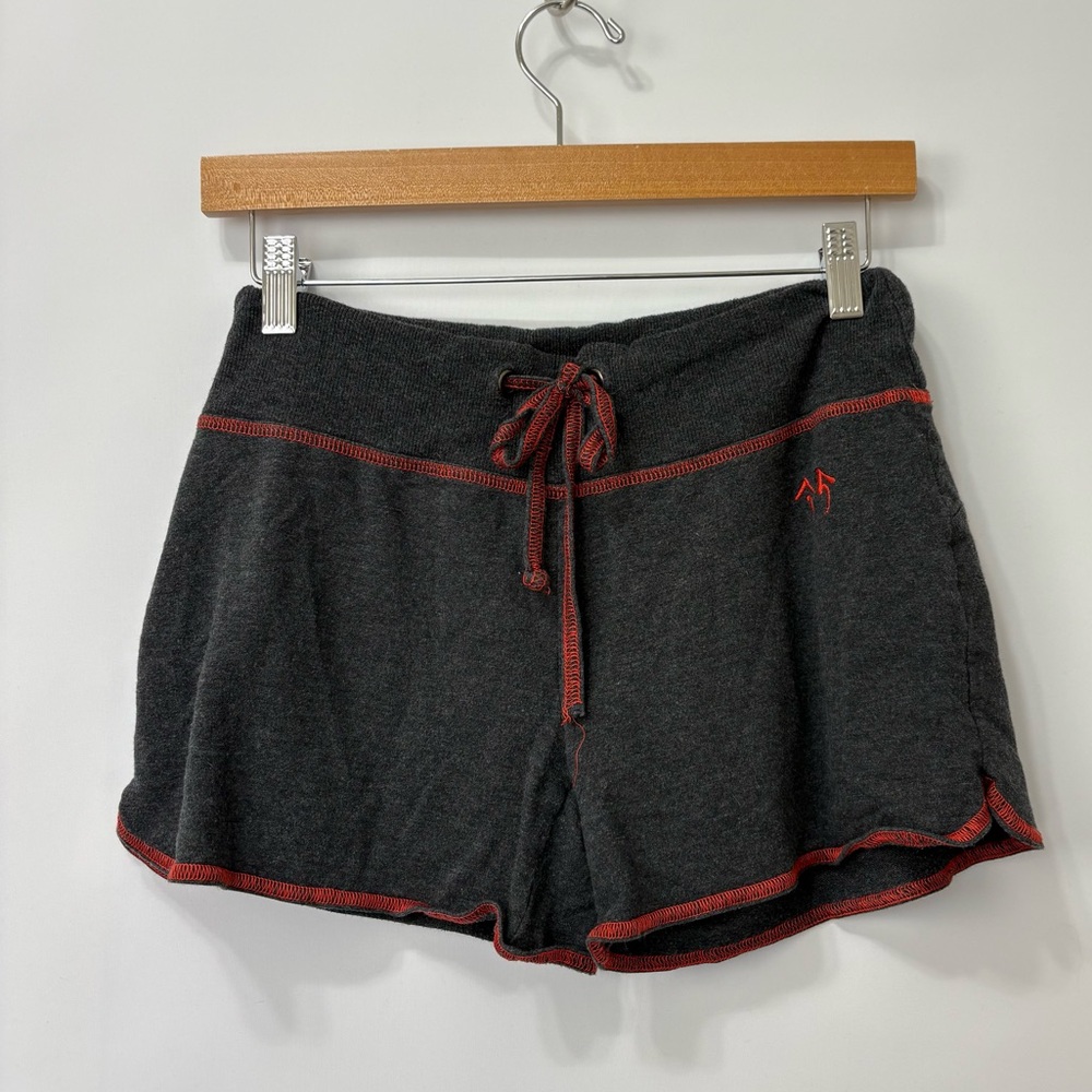 Green Apple Bamboo Lounge Drawstring Shorts Gray Red Size Medium